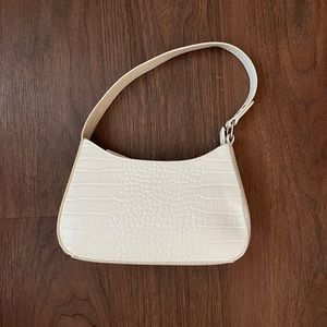 Urban Outfitters White Baguette Bag